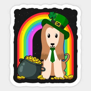 Afghan Hound Rainbow Irish Clover St Patrick Day Dog Gift product Sticker